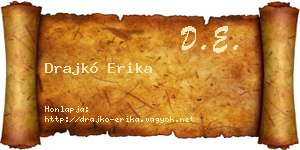 Drajkó Erika névjegykártya