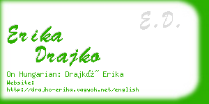 erika drajko business card